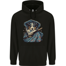 Australian Sheepdog Samurai Warrior Fantasy Mens 80% Cotton Hoodie Black