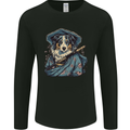 Australian Sheepdog Samurai Warrior Fantasy Mens Long Sleeve T-Shirt Black
