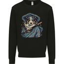 Australian Sheepdog Samurai Warrior Fantasy Mens Sweatshirt Jumper Black