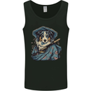 Australian Sheepdog Samurai Warrior Fantasy Mens Vest Tank Top Black