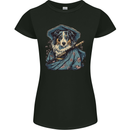 Australian Sheepdog Samurai Warrior Fantasy Womens Petite Cut T-Shirt Black