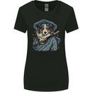 Australian Sheepdog Samurai Warrior Fantasy Womens Wider Cut T-Shirt Black