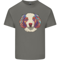 Australian Shepherd Dog Mens Cotton T-Shirt Tee Top Charcoal