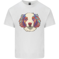 Australian Shepherd Dog Mens Cotton T-Shirt Tee Top White