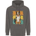 Australian Shepherd Dog Sheepdog Mens 80% Cotton Hoodie Charcoal