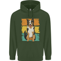 Australian Shepherd Dog Sheepdog Mens 80% Cotton Hoodie Forest Green