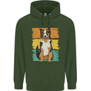 Australian Shepherd Dog Sheepdog Mens 80% Cotton Hoodie Forest Green