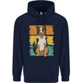 Australian Shepherd Dog Sheepdog Mens 80% Cotton Hoodie Navy Blue