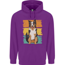 Australian Shepherd Dog Sheepdog Mens 80% Cotton Hoodie Purple