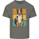 Australian Shepherd Dog Sheepdog Mens Cotton T-Shirt Tee Top Charcoal