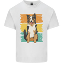 Australian Shepherd Dog Sheepdog Mens Cotton T-Shirt Tee Top White