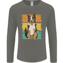 Australian Shepherd Dog Sheepdog Mens Long Sleeve T-Shirt Charcoal