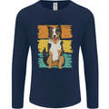 Australian Shepherd Dog Sheepdog Mens Long Sleeve T-Shirt Navy Blue