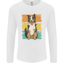 Australian Shepherd Dog Sheepdog Mens Long Sleeve T-Shirt White