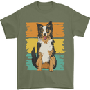 Australian Shepherd Dog Sheepdog Mens T-Shirt 100% Cotton Military Green