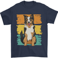 Australian Shepherd Dog Sheepdog Mens T-Shirt 100% Cotton Navy Blue