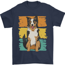 Australian Shepherd Dog Sheepdog Mens T-Shirt 100% Cotton Navy Blue