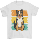 Australian Shepherd Dog Sheepdog Mens T-Shirt 100% Cotton White
