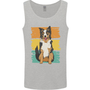 Australian Shepherd Dog Sheepdog Mens Vest Tank Top Sports Grey