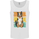 Australian Shepherd Dog Sheepdog Mens Vest Tank Top White