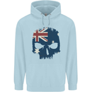 Australian Skull Australia Gym Biker Flag Childrens Kids Hoodie Light Blue