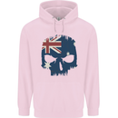Australian Skull Australia Gym Biker Flag Childrens Kids Hoodie Light Pink