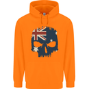 Australian Skull Australia Gym Biker Flag Childrens Kids Hoodie Orange