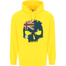 Australian Skull Australia Gym Biker Flag Childrens Kids Hoodie Yellow