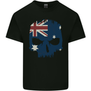 Australian Skull Australia Gym Biker Flag Kids T-Shirt Childrens Black