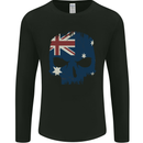 Australian Skull Australia Gym Biker Flag Mens Long Sleeve T-Shirt Black