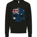 Australian Skull Australia Gym Biker Flag Mens Sweatshirt Jumper Black