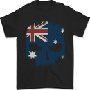 Australian Skull Australia Gym Biker Flag Mens T-Shirt 100% Cotton Black