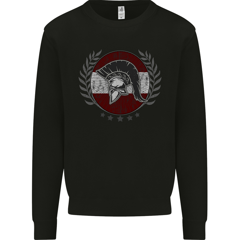 Austria Bodybuilding Flag Gym Training Austrian Kids Sweatshirt Jumper Black