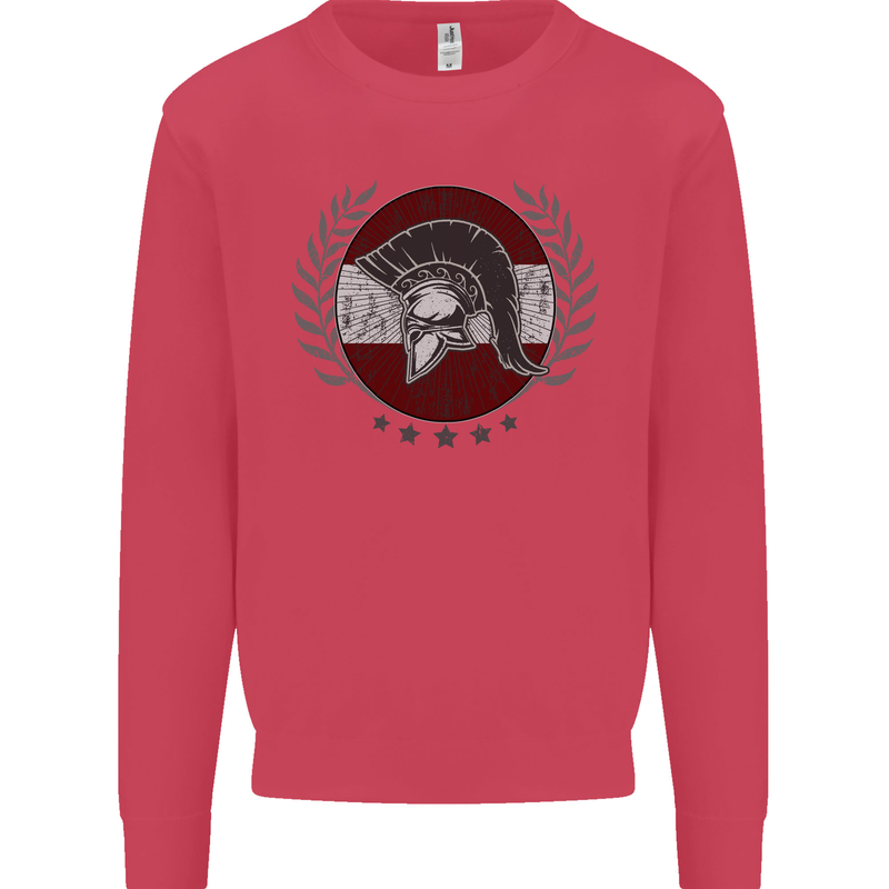 Austria Bodybuilding Flag Gym Training Austrian Kids Sweatshirt Jumper Heliconia