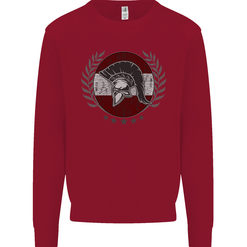 Austria Bodybuilding Flag Gym Training Austrian Kids Sweatshirt Jumper Red