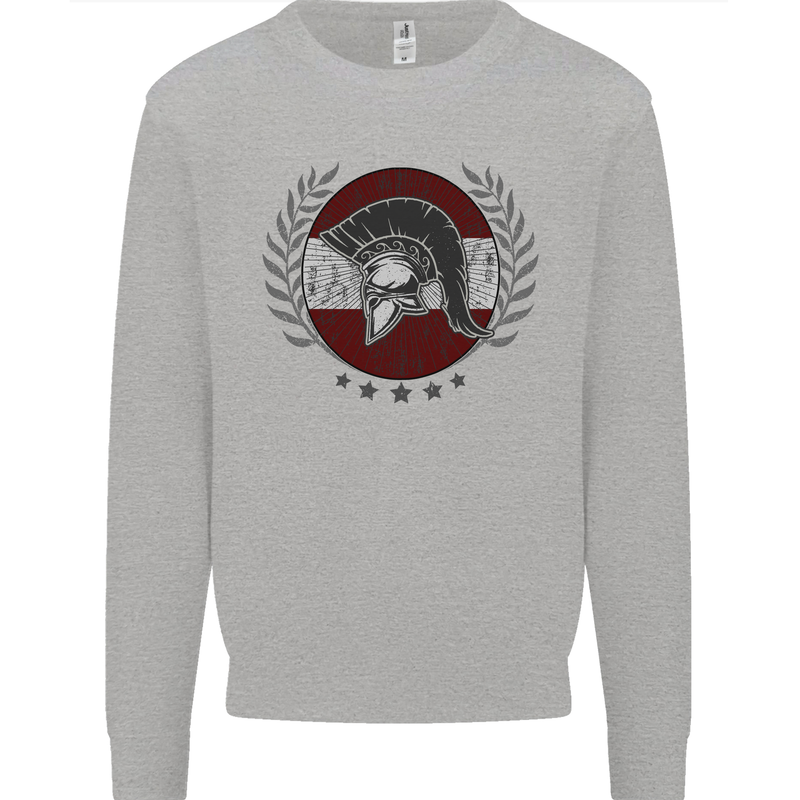 Austria Bodybuilding Flag Gym Training Austrian Kids Sweatshirt Jumper Sports Grey