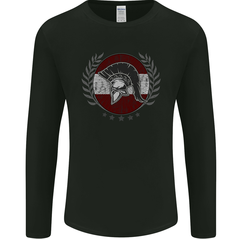 Austria Bodybuilding Flag Gym Training Austrian Mens Long Sleeve T-Shirt Black