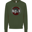 Austria Bodybuilding Flag Gym Training Austrian Mens Sweatshirt Jumper Forest Green