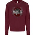 Austria Bodybuilding Flag Gym Training Austrian Mens Sweatshirt Jumper Maroon