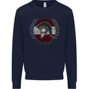 Austria Bodybuilding Flag Gym Training Austrian Mens Sweatshirt Jumper Navy Blue