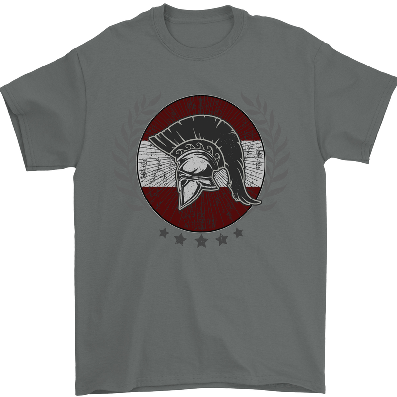 Austria Bodybuilding Flag Gym Training Austrian Mens T-Shirt 100% Cotton Charcoal