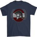 Austria Bodybuilding Flag Gym Training Austrian Mens T-Shirt 100% Cotton Navy Blue