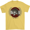 Austria Bodybuilding Flag Gym Training Austrian Mens T-Shirt 100% Cotton Yellow
