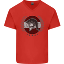 Austria Bodybuilding Flag Gym Training Austrian Mens V-Neck Cotton T-Shirt Red