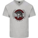 Austria Bodybuilding Flag Gym Training Austrian Mens V-Neck Cotton T-Shirt Sports Grey