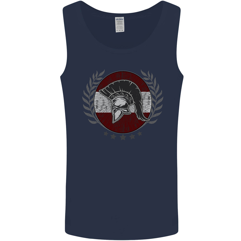 Austria Bodybuilding Flag Gym Training Austrian Mens Vest Tank Top Navy Blue