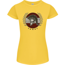 Austria Bodybuilding Flag Gym Training Austrian Womens Petite Cut T-Shirt Yellow