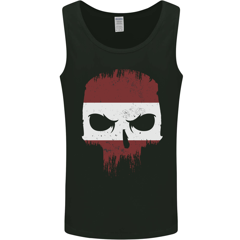Austrian Skull Austria Gym Flag Biker Mens Vest Tank Top Black