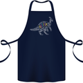 Autism Dinosaur Cotton Apron 100% Organic Navy Blue