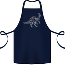 Autism Dinosaur Cotton Apron 100% Organic Navy Blue